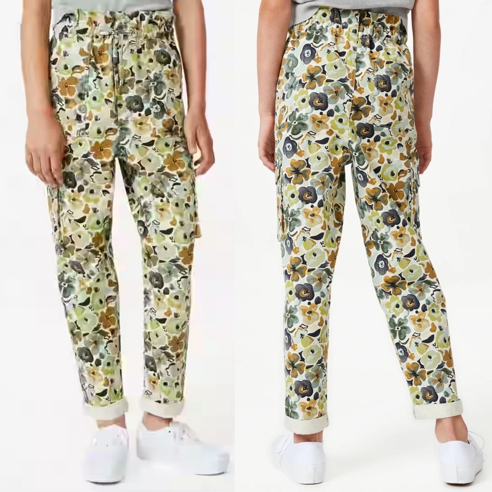 Free Assembly XL Floral Camo High Waist Cargo Pants Eclectic Streetwear Utility
